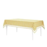 60X84 Achim Yellow Buffalo Check Gingham Tablecloth New. Price: $11.99.
