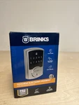 Brinks 4390 Electronic Keypad Single Cylinder Deadbolt - Nickel New. Price: $47.50.
