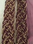 Bombay & Company Pair Of Braided Cord Drapery Tiebacks / Gold Aubergine New. Price: $24.99.