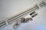 Mode Farmhouse Collection 1/8" Diameter Curtain Rod Set With Porch Doorknob New. Price: $100.00.