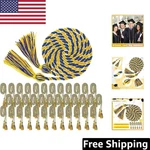 Graduation Cord Tassel Set - 36PCS Blue & Gold Pack For Memorable Celebrations New. Price: $83.29.