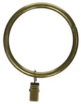 Rod Desyne 1931-14 2-1/2" Curtain Rings With Clip 6"X4"X4" Antique Brass New. Price: $16.76.