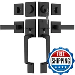 Haidms Matte Black Double Door Lock Set Heavy Duty Handle New. Price: $227.98.