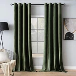 Miulee 90 Inches Velvet Curtains Olive Green Elegant Grommet Thermal New. Price: $69.42.