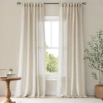 Nicetown Natural Linen Curtains & Drapes For Windows 84 Inch Long, Rod Pocket New. Price: $24.79.
