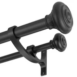 Joodxoe Double Curtain Rods 72-144INCH Telescoping Drapery 1INCH Diameter New. Price: $64.81.