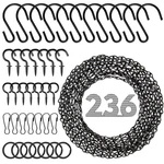 Metal Hanging Chain, 236 Inch Black Chains For Plants, 12 Hooks, New. Price: $25.16.