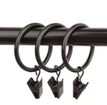 Rod Desyne Cocoa Nickel Curtain Rings With Clips Brown (set Of 10) New. Price: $10.00.