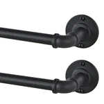 2 Pack Industrial Curtain Rods For Windows 48 To 84 Inches, Blackout Wrap Aro... New. Price: $32.99.