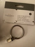 Threshold Decorative Drapery Clip Rings 14 Pk Brushed Nickel Finish 1/2IN Diam Used. Price: $9.99.
