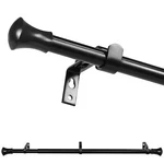 5/8" Adjustable Curtain Rod, Domed Flared Finial, 28"-48"/48"-84"/84"-120" New. Price: $18.99.
