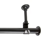108"-168" Hanging Curtain Rod With Brackets, Black Ceiling Mount Ro... New. Price: $76.73.