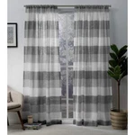 Exclusive Home Curtains Bern Striped Sheer-rod Pocket Panel Pair 54X108 Ash Grey New. Price: $35.17.