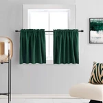 Donren Mini Blackout Curtains For Bedroom With Rod Pocket - Dark Green Curtai... New. Price: $24.99.