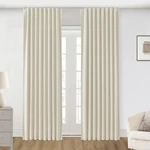 Shineland 102 Inch Track Curtains Ceiling Mount Living Room Panels Beige Black New. Price: $44.98.