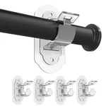 No Drill Curtain Rod Brackets Needed Holders, Adhes New. Price: $18.42.