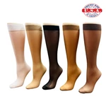 12 Pair Sheer Nylon Comfort Top Knee Highs Made In Usa Choice Of Color New. Price: $14.99.