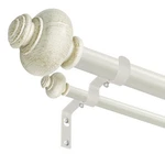 White Double Curtain Rod For Windows 28 To 48 Inches, 1 Heavy-duty Adjus... New. Price: $52.05.