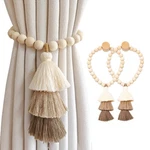 Srg Handmade Magnetic Wooden Bead Curtain Tiebacks 2 Pcs Simple Elegant New. Price: $21.63.