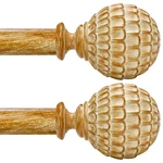 2 Pack Wood Boho Curtain Rod For Windows 18 To 64 Inch, 1-INCH Heavy-duty Adj... New. Price: $55.76.
