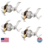 Knobwell 4 Pack Entrance Door Handleset Keyed Entry Front Levers Lock New. Price: $103.98.