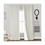 Cream Linen Blackout Curtains For Bedroom 84 Inch Length 2 Panels Set,black O... New. Price: $46.02.