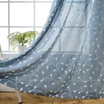 Miuco Floral Embroidered Semi Sheer Curtains Faux Linen Grommet Window New. Price: $50.79.
