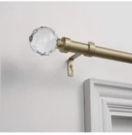 Exclusive Home Crystal Ball 1" Curtain Rod And Coordinating Finial Set, Gold,... New. Price: $35.99.