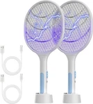 Bug 2 Pack, Vanelc Electric Fly Swatter Racket Zapper, 3000 Volt Usb New. Price: $77.99.