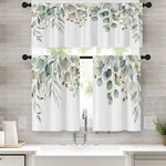 Emvency Spring Leaves Kitchen Window 52"W X 36"L (pack Of 3), Eucalyptus New. Price: $21.46.