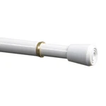 Mainstays Adjustable Spring Tension Curtain Rod 28-48 White 7/16 Steel New. Price: $6.16.