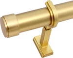 Blasthome 8-FOOT Non-adjustable Luxury Curtain Rods Brushed Gold Open. Price: $50.00.