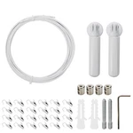 White Wall Mount Curtain Wire Rod Set With 24 Metal Clips Multifunctional Sta... New. Price: $27.81.