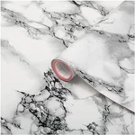 346-0047-3PK Decorative Self-adhesive Film, Marble White, 17" X 78" Roll, 3-PACK New. Price: $48.78.