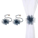 Suq Ome 2 Pack Of Handmade Crystal Pearl Beaded Magnetic Flower Curtain Tiebac New. Price: $28.50.