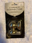 Cambria Corner Connector Soft Brass, New Packaging. Price: $9.99.