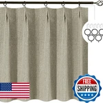 Wdfour 42X45" Pinch Pleat Blackout Cafe Curtains 2-PACK 100% Light Block New. Price: $85.20.