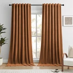 Dreaming Casa 100% Blackout Curtains 102 Inches Long, Amber Golden Velvet Roo... New. Price: $106.09.