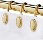 Itoplin Gold Shower Curtain Hooks, Set Of 12, Rust Resistant, Heavy Duty, Decora New. Price: $16.86.