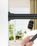 Tension Curtain For Window, 83-123 Inches, Heavy Duty Rods No Drilli New. Price: $55.04.