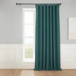 Faux Linen Curtains 100 120 Room Darkening Slate Teal Hpd Half Price Panel New. Price: $129.99.