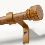 Adjustable 66-120 Inch Wooden Curtain Rods With Boho Design For Home Decor New. Price: $38.99.