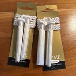 Wrights Signature Series 3" White 100% Rayon Tassel And 27" Cord Rope Tieback New. Price: $9.99.