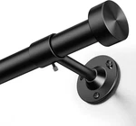 Heavy Duty Curtain Rods 32-150 Inch, Adjustable Black For Win New. Price: $36.12.