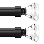 Knobelite 2 Pack Black 1 Inch Diameter Curtain Rods For Windows, Adjustable D... New. Price: $52.33.