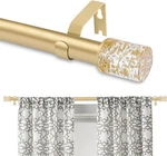 Kkflyfey Gold Foil Extendable Curtain Tension Rods For WINDOWS,1" 60-120 Inch New. Price: $22.70.