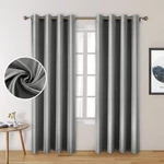 Homeideas Panels Silver Grey Faux Silk Blackout Luxury Curtains 52X84 Room Dar New. Price: $55.73.