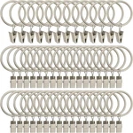 60 Pack Metal Curtain Rings With Clips, Hooks For Hanging Dra New. Price: $25.05.