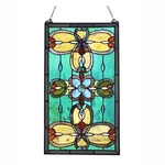 Chloe Lighting Jenice Tiffany-style Victorian Stained-glass Window Panel 26"... New. Price: $122.77.