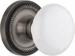 Nostalgic Warehouse 704724 Rope Rosette, White Porcelain Knob, Single Dummy New. Price: $75.00.